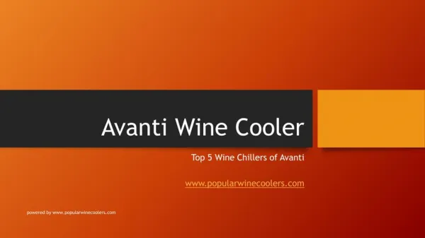 Avanti Wine Cooler
