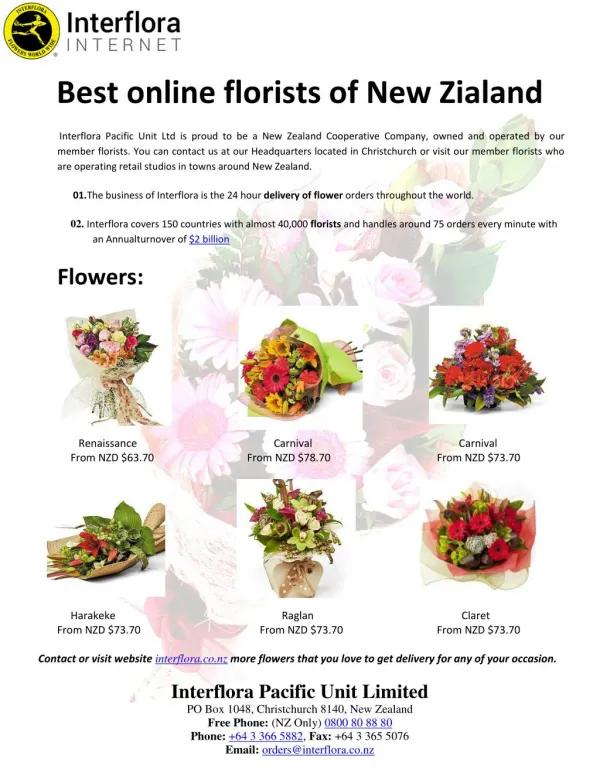 Best online florists of New Zialand