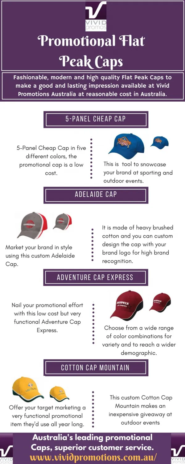 Infographic About Cheap Caps at Vivid Promotions