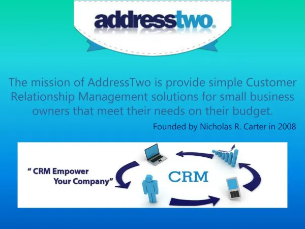 simple crm software for Small Business by Addresstwo