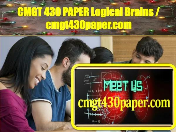CMGT 430 PAPER Logical Brains / cmgt430paper.com