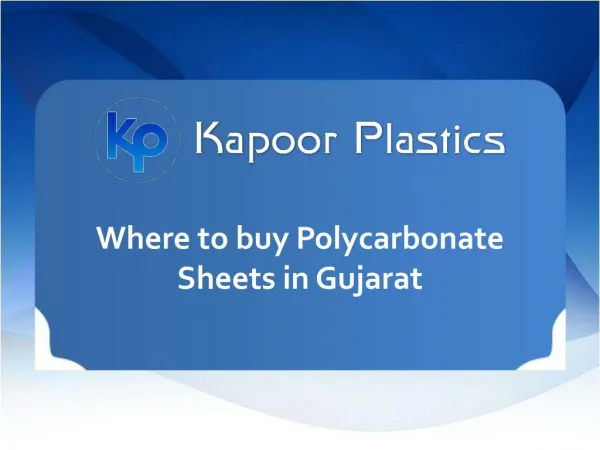Where to Buy Polycarbonate Sheets in Gujarat