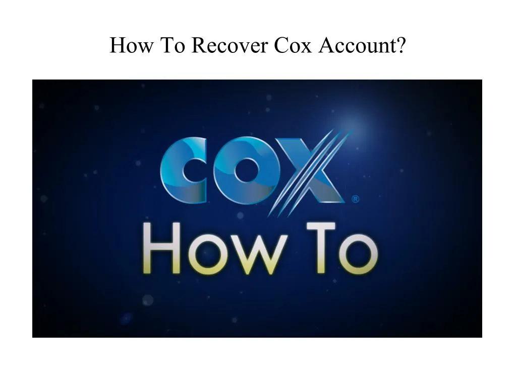 how to recover cox account