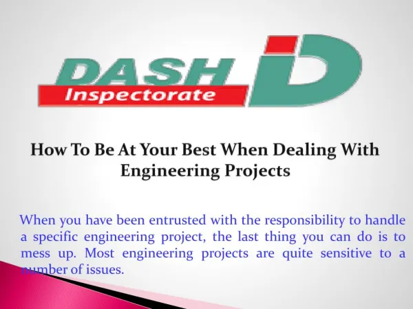 How To Be At Your Best When Dealing With Engineering Projects