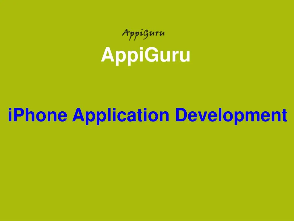 iphone application development