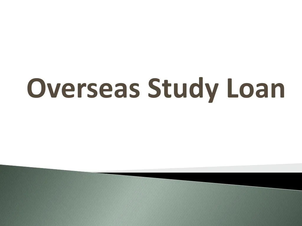 overseas study loan