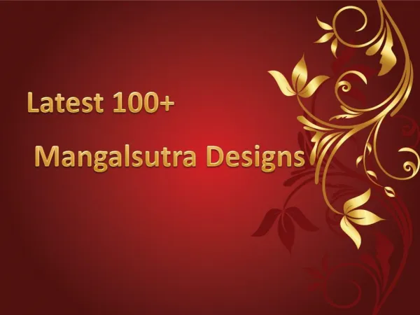 Fantastic Collection of Mangalsutra to Fit Your Taste