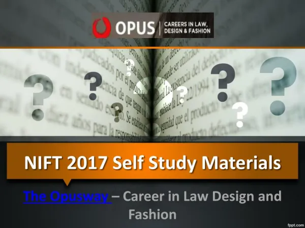 NIFT 2017 Self Study Materials