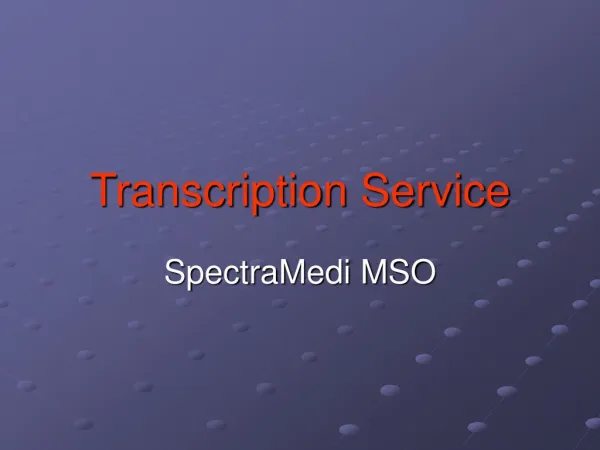 Medical Transcription