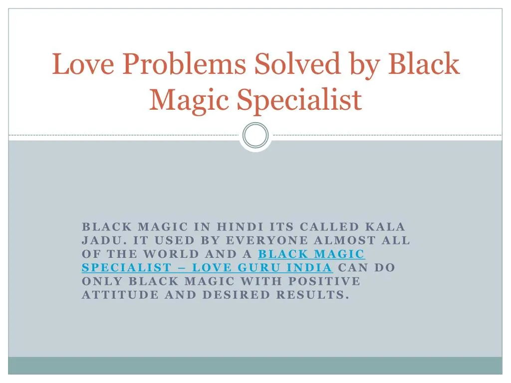 love problems solved by black magic specialist