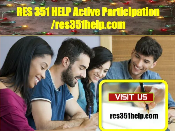 RES 351 HELP Active Participation/res351help.com