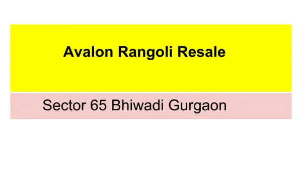 Avalon Rangoli Resale