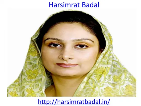 Harsimrat Badal is the Union Cabinet Minister