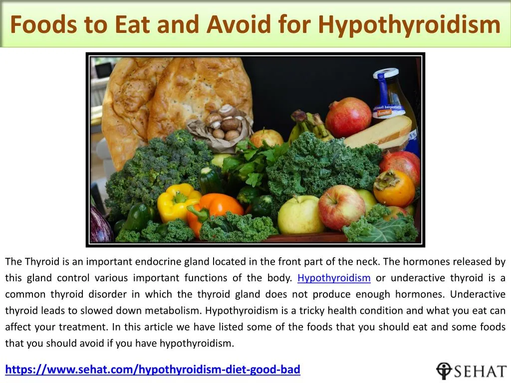 foods to eat and avoid for hypothyroidism