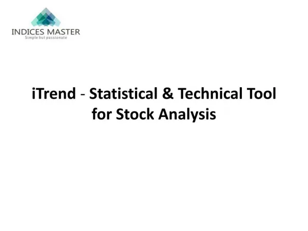 iTrend - Statistical & Technical Tool for Stock Analysis