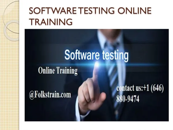 Testing Tools Online training
