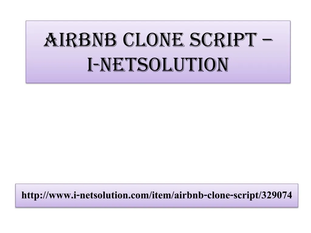 airbnb clone script i netsolution