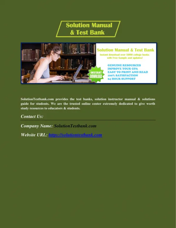 Get Free Sample & Test Banks for Textbooks at Best Price