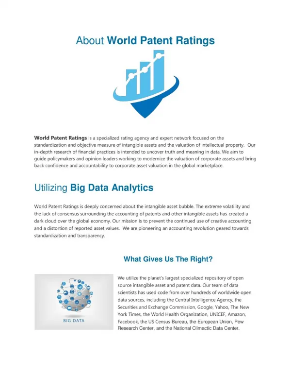 World Patent Ratings Services