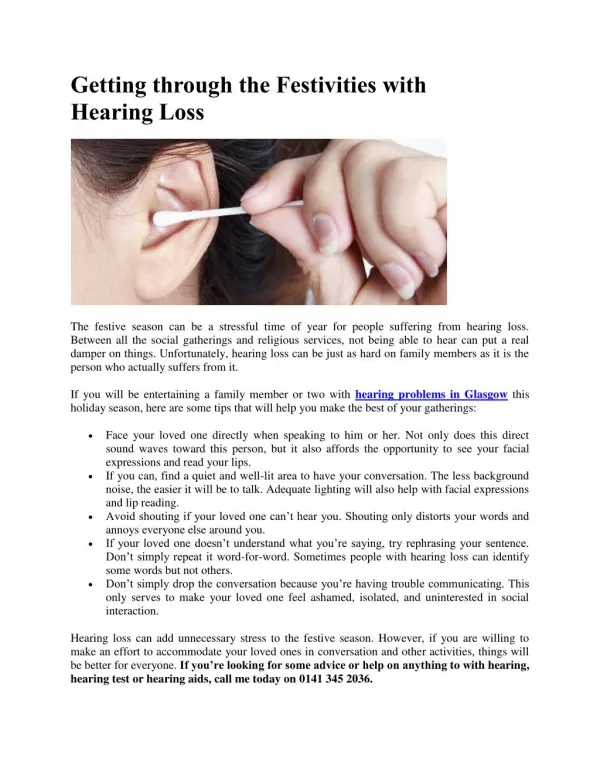 Getting through the Festivities with Hearing Loss