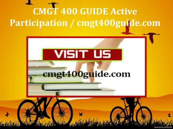CMGT 400 GUIDE Active Participation / cmgt400guide.com