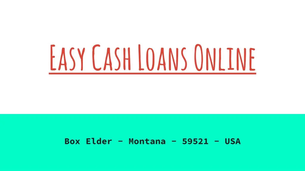 easy cash loans online