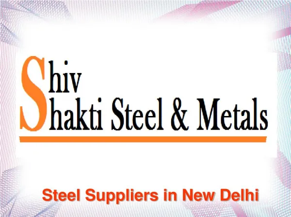 Best Steel Suppliers in new Delhi