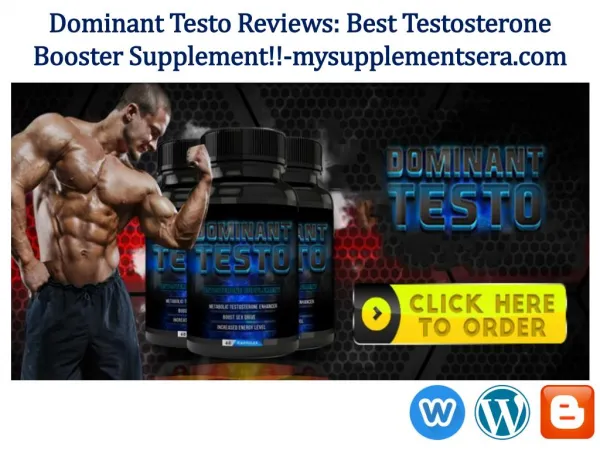 Dominant Testo: Perfect Testosterone Booster for you? Read Now!