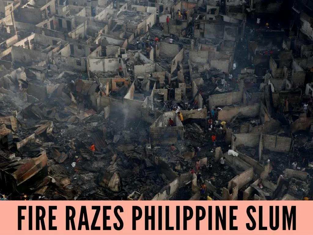 fire bulldozes philippine slum