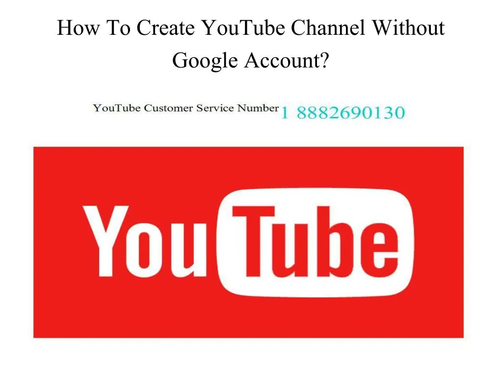 how to create youtube channel without google account