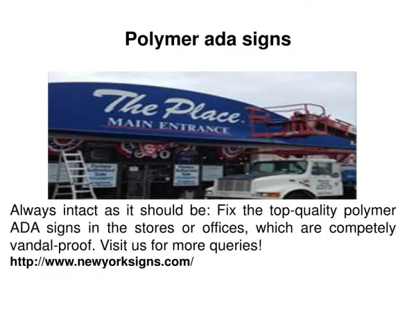 Polymer ada signs