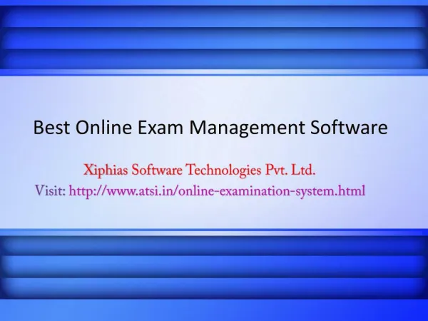 Best Online Exam Management Software