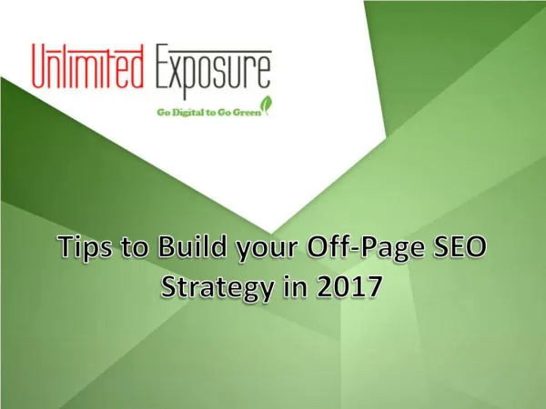 Tips to Build Your Off-Page SEO Strategy in 2017