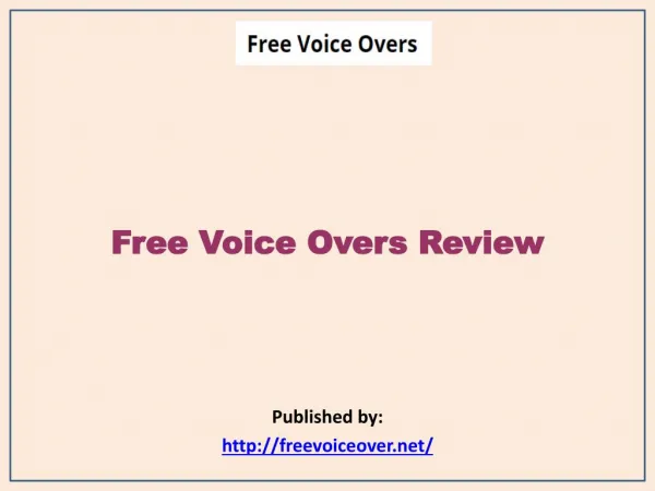 Free Voice Overs Review