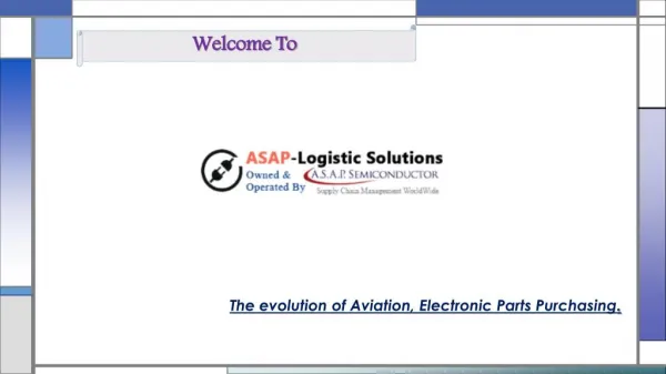 ASAP Logistic Solutions - Leading Aviation Electronic Parts Supplier