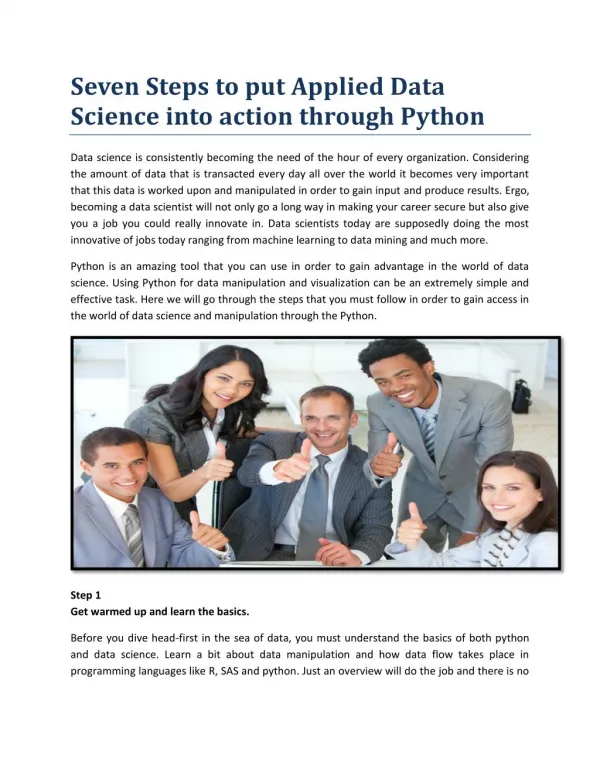 7 Ways you can learn Applied Data Science through Python