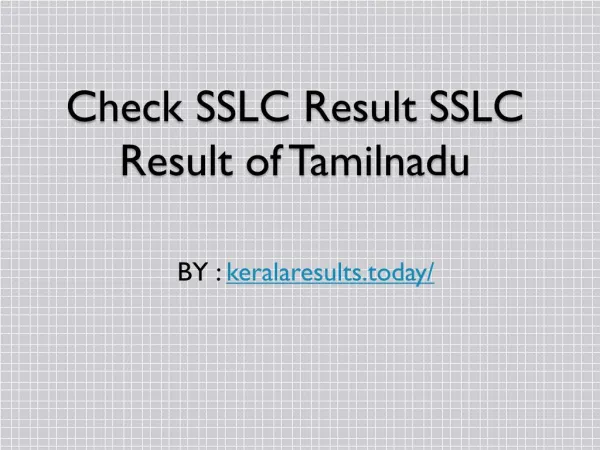 envision Tamilnadu SSLC Results 2017