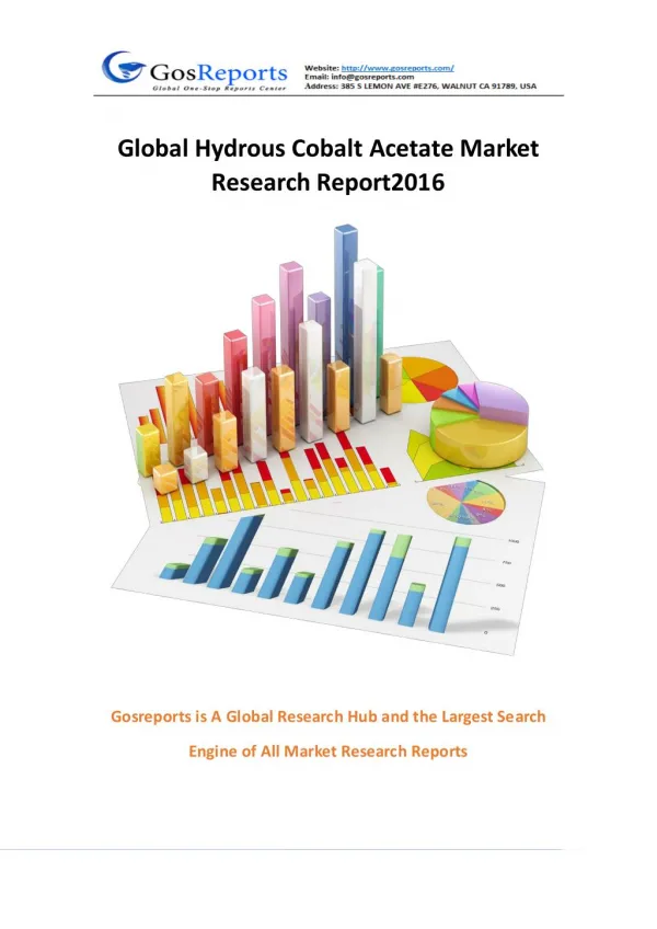 Global Hydrous Cobalt Acetate Market Research Report 2016