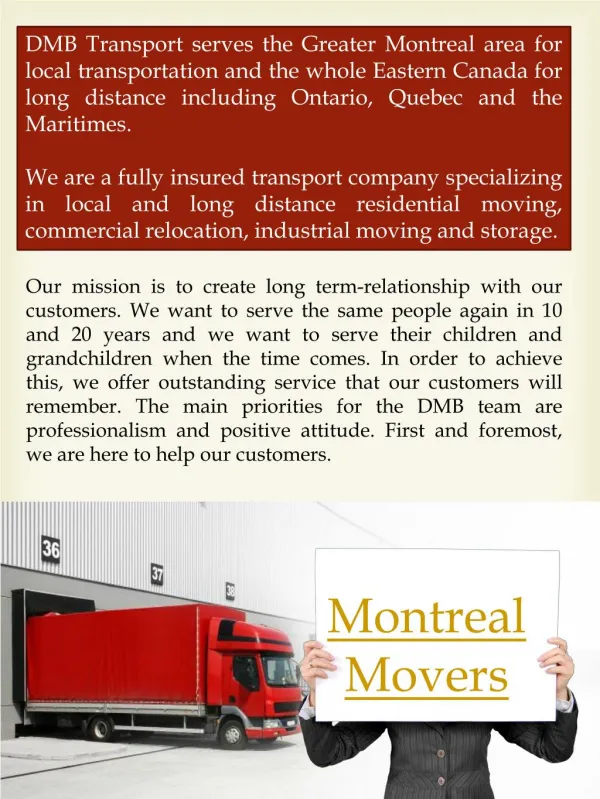 Montreal moving companies