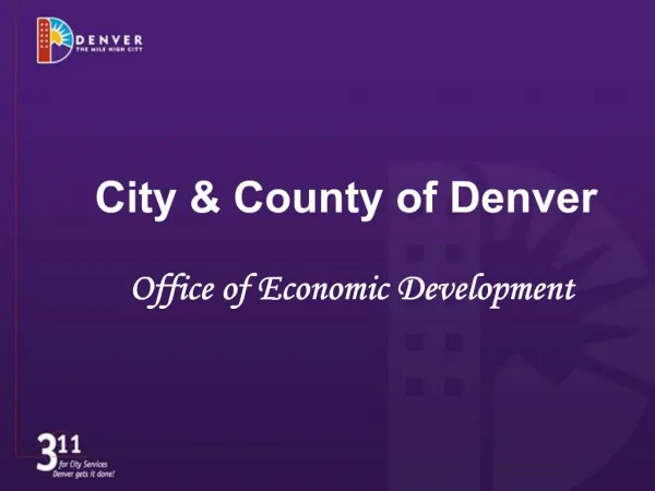 City County of Denver Office of Economic Development