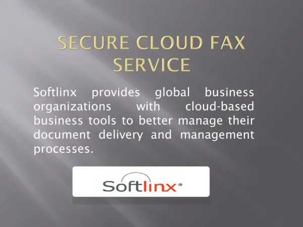 Secure Cloud Fax Service