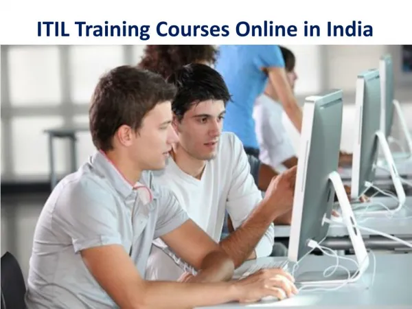 ITIL Training Courses Online in India