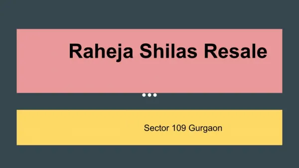 Raheja Shilas Resale