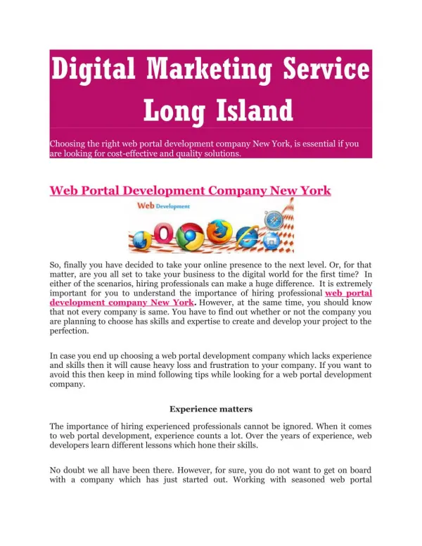 Digital Marketing Service Long Island