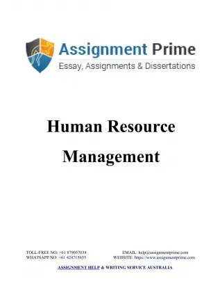 Sample Assignment on Human Resource Management - slide 1