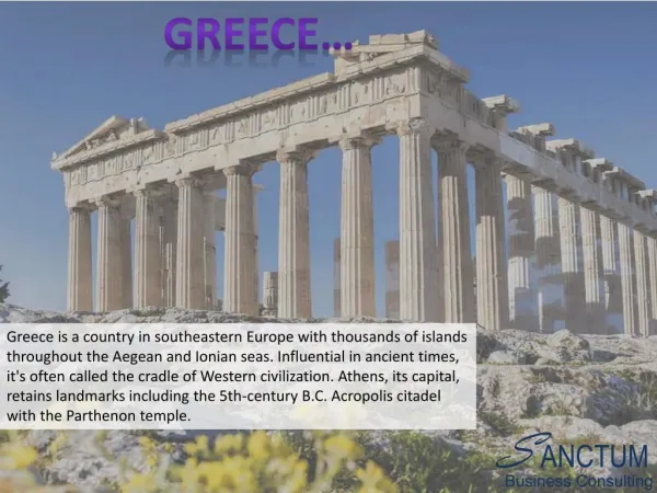 Apply for Greece Tourist or Visit Visa with Sanctum Business Consulting