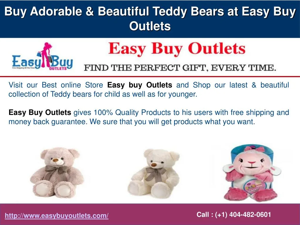buy adorable beautiful teddy bears at easy buy outlets