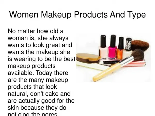 Women Makeup Products and Type