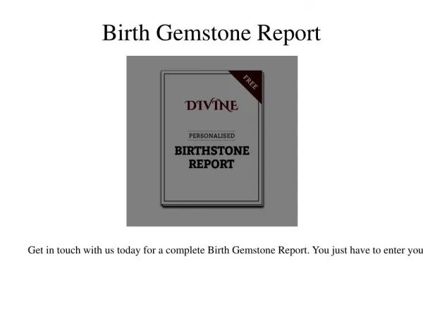 Remedial Gemstone Analysis