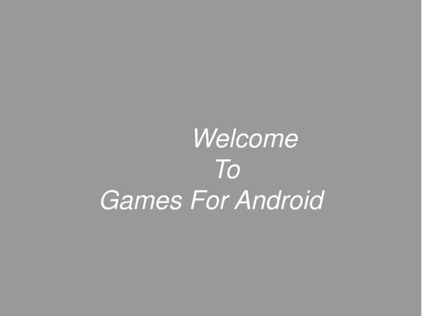 Games For Android